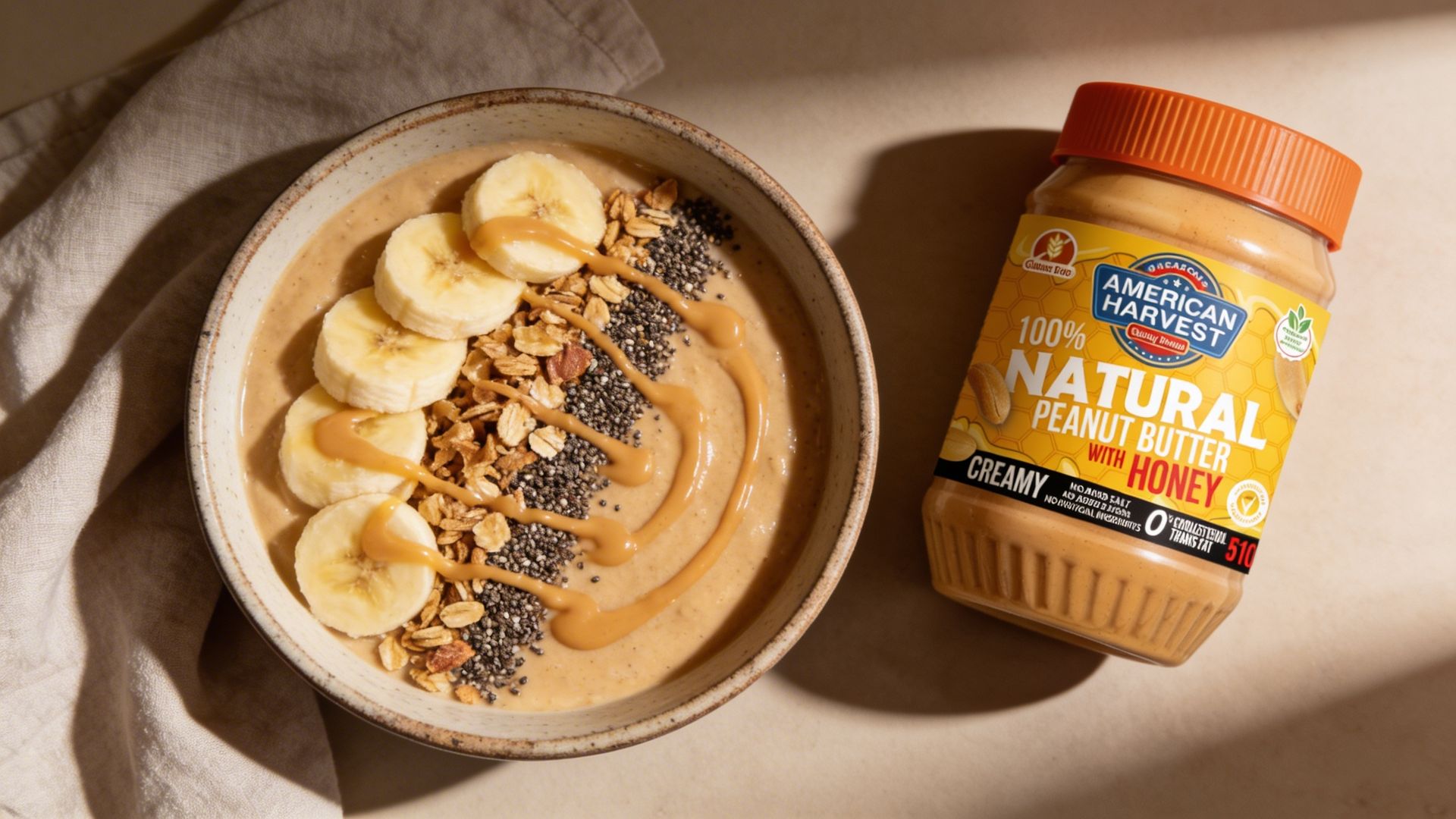 Peanut Butter Banana Smoothie Bowl