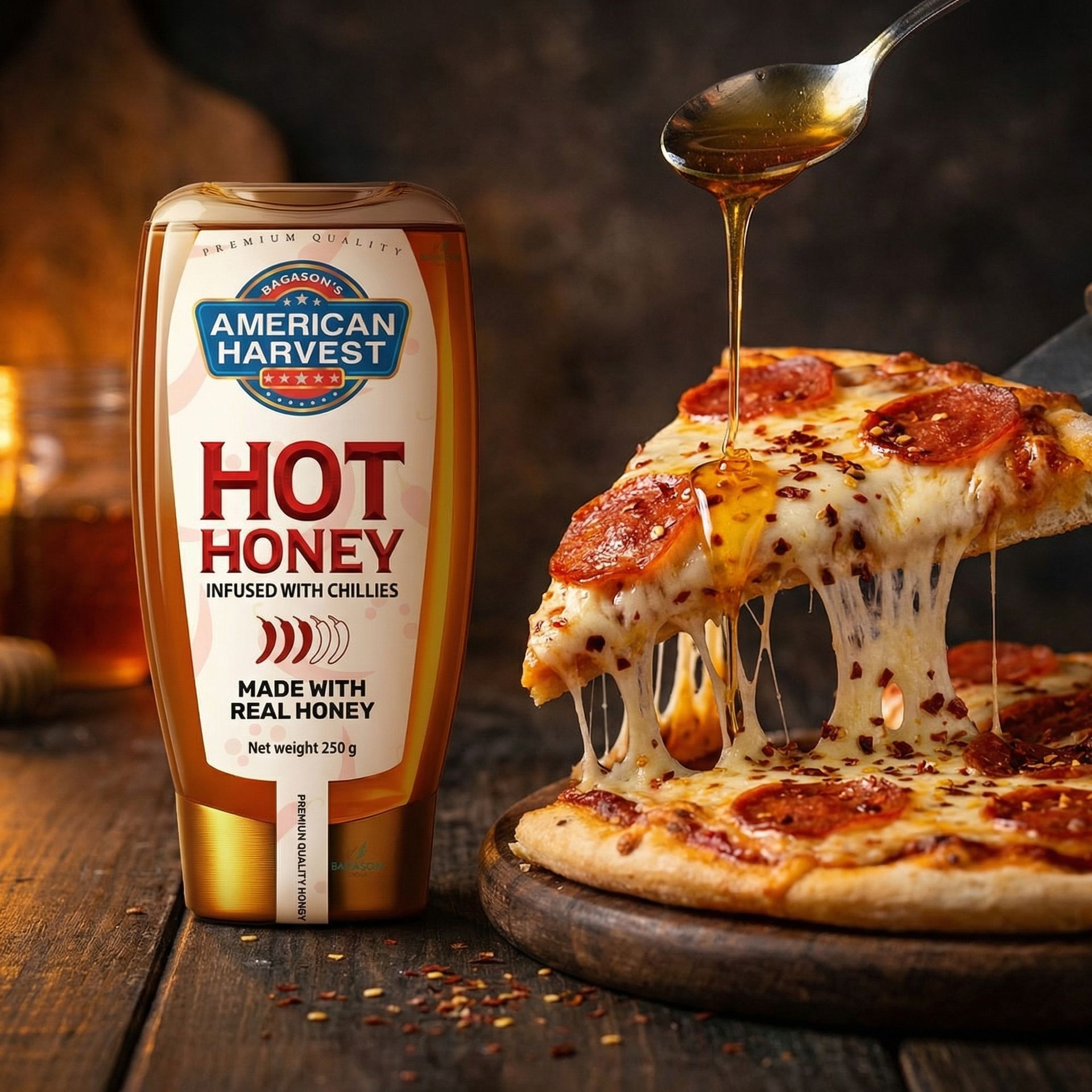Hot Honey Drizzle for Pizza Night