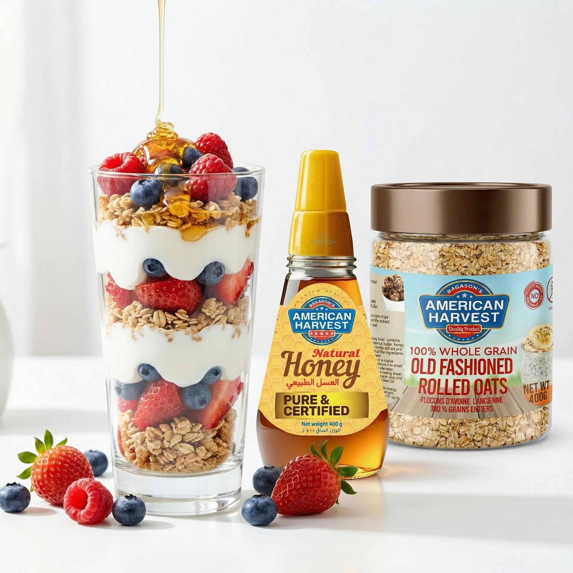 Greek Yogurt Parfait with Honey & Granola
