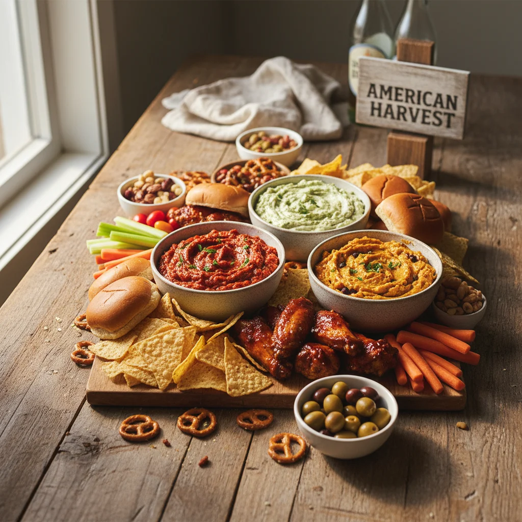 Super Bowl Snack Board with Dips
