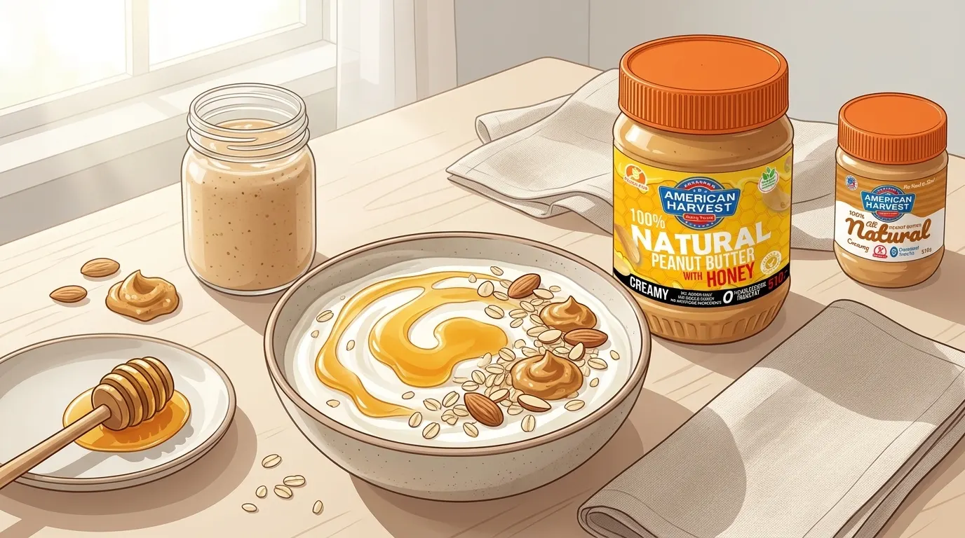 Infographic showing peanut butter and honey pairings