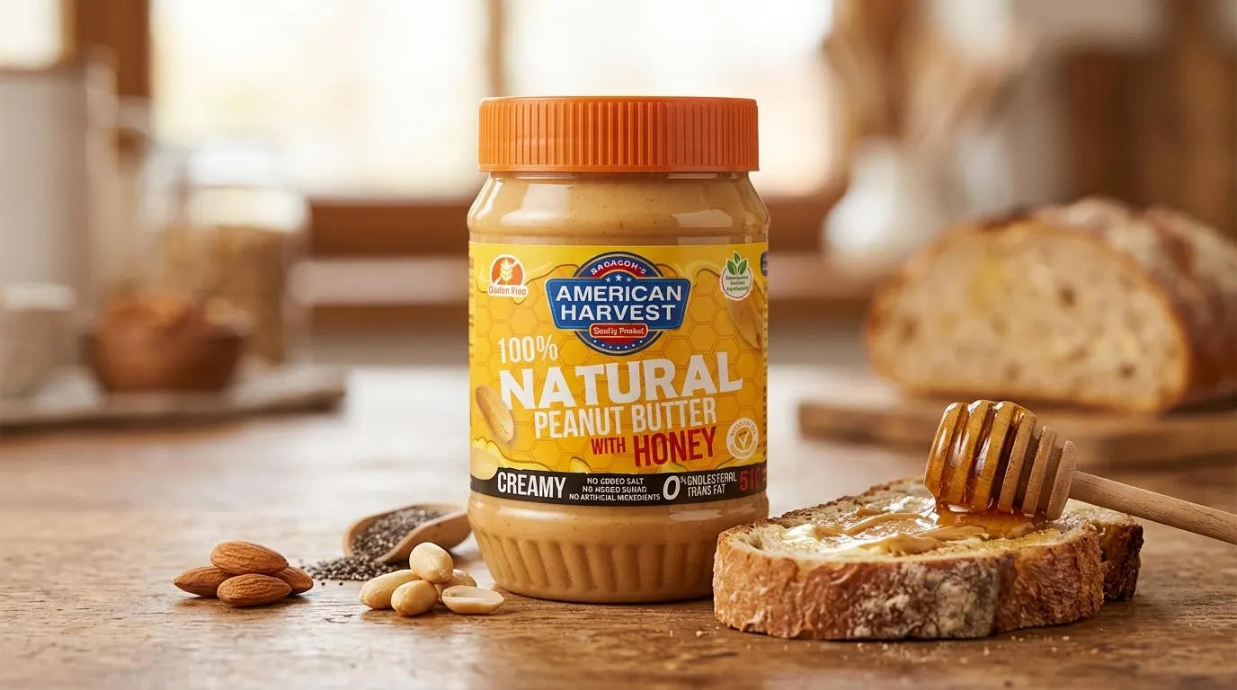 American Harvest 100 Natural Peanut Butter with Honey