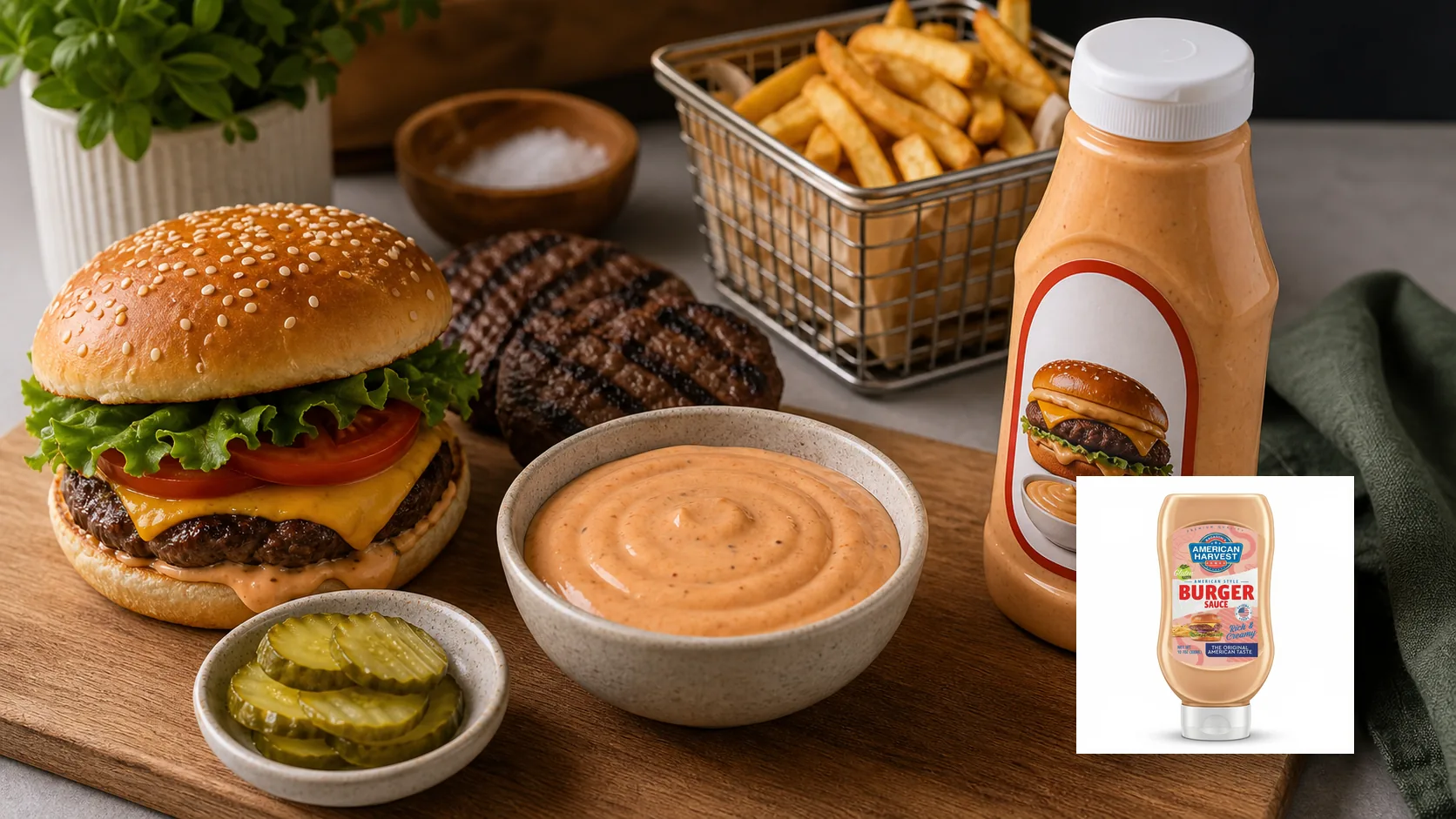American Harvest mayonnaise scene for Classic American Burger Sauce (Secret Sauce)