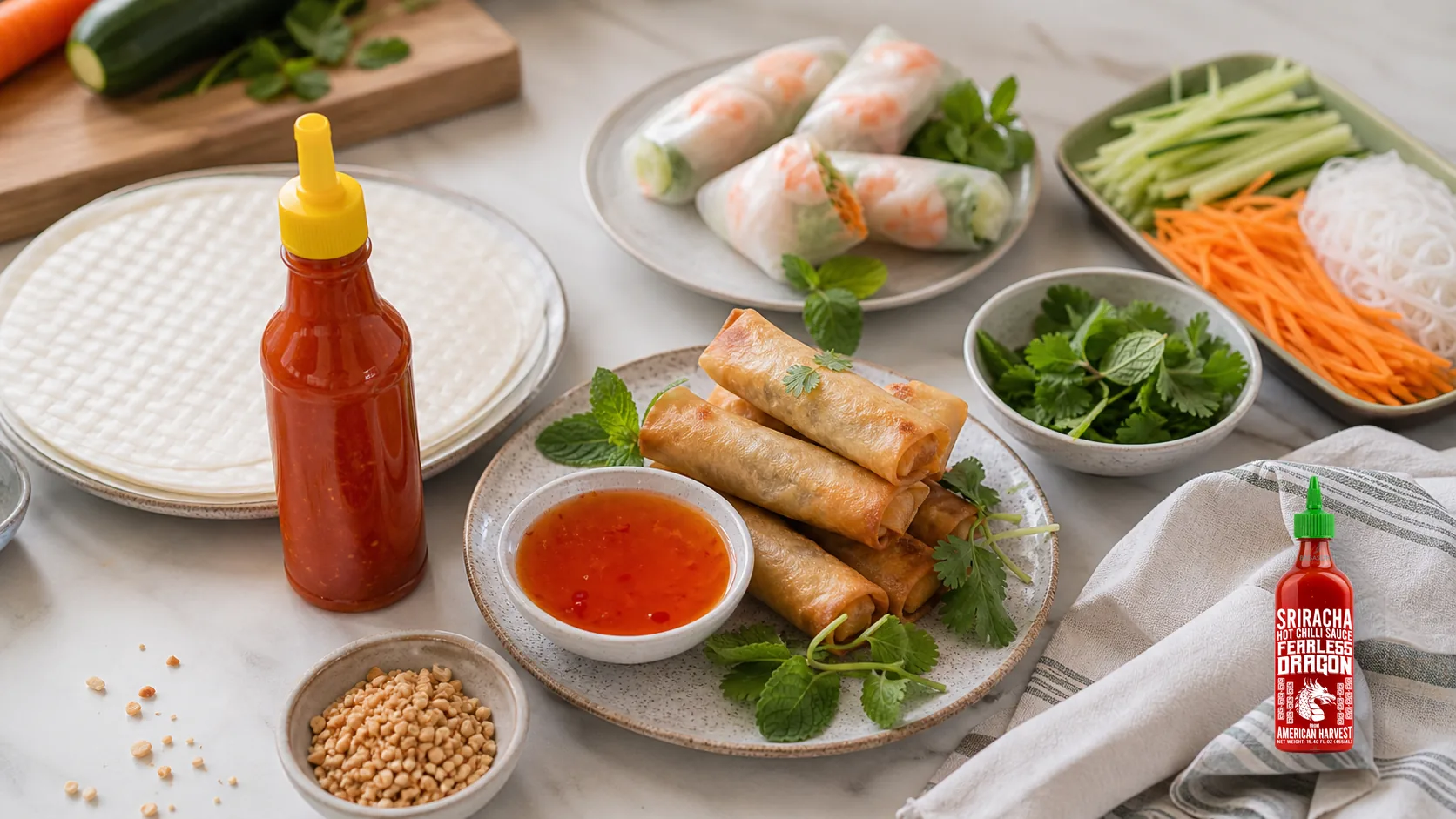 American Harvest sweet chili sauce scene for Sweet Chili Sauce for Spring Rolls