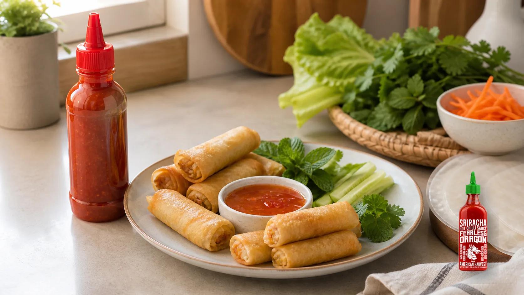 American Harvest sweet chili sauce scene for Sweet Chili Sauce for Spring Rolls