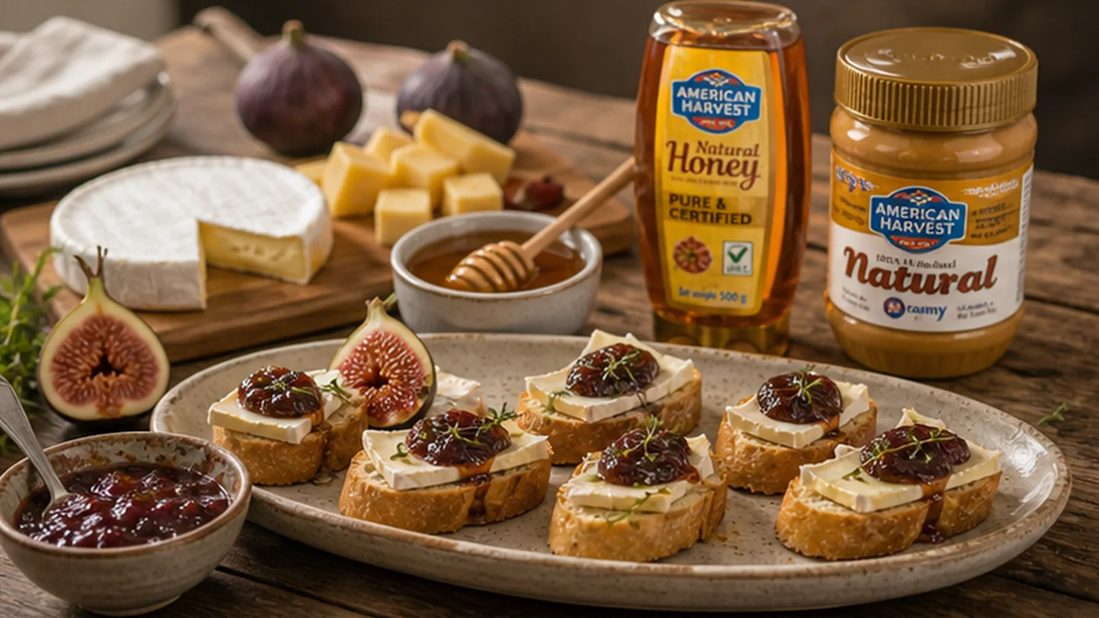 387 Brie Fig Jam Crostini American Harvest Scene 1