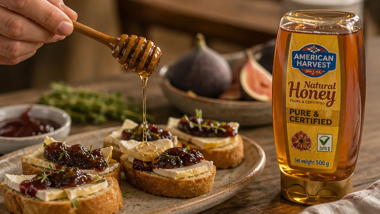 387 Brie Fig Jam Crostini American Harvest Scene 2