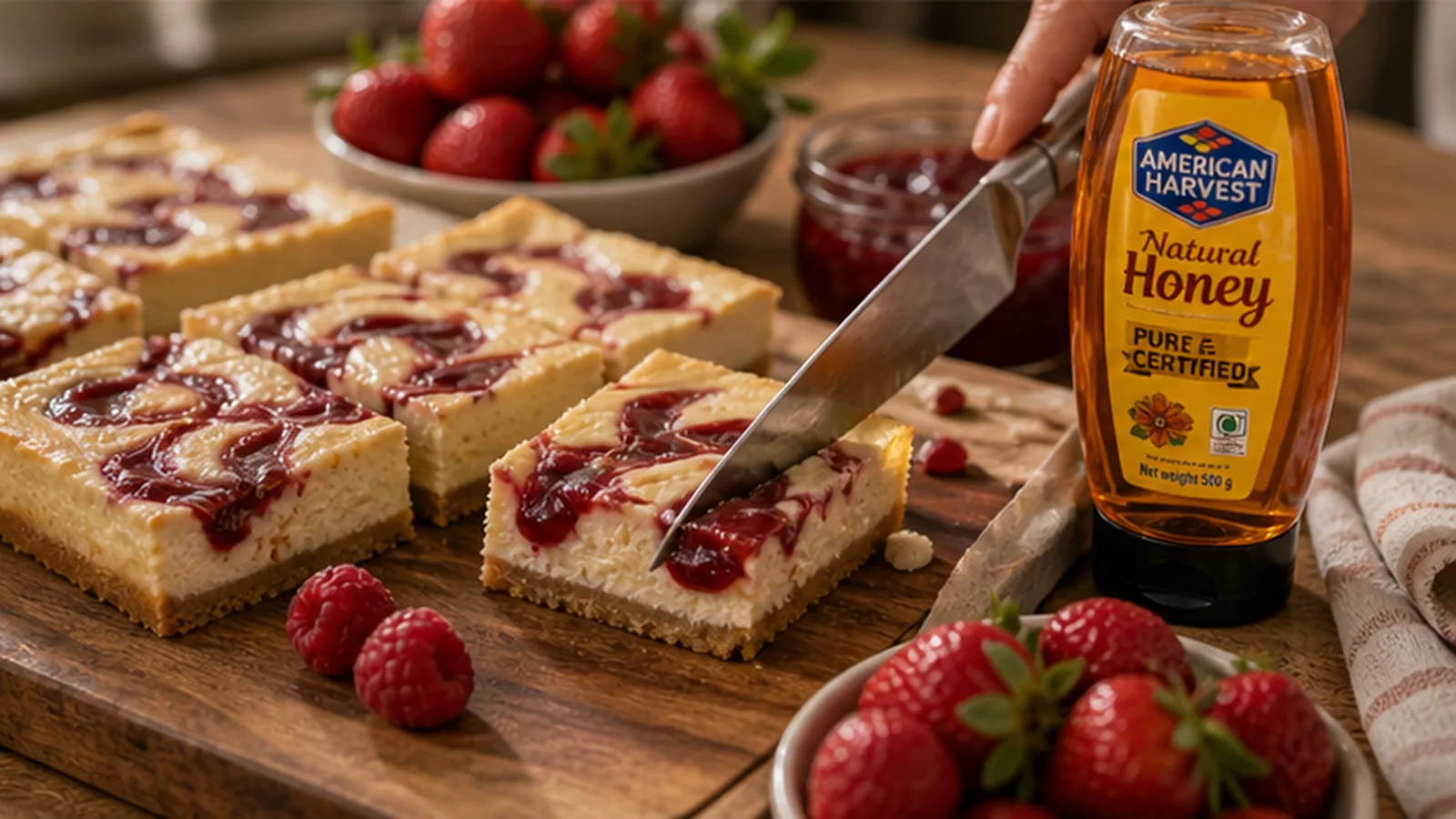 390 Jam Swirl Cheesecake Bars Scene 2