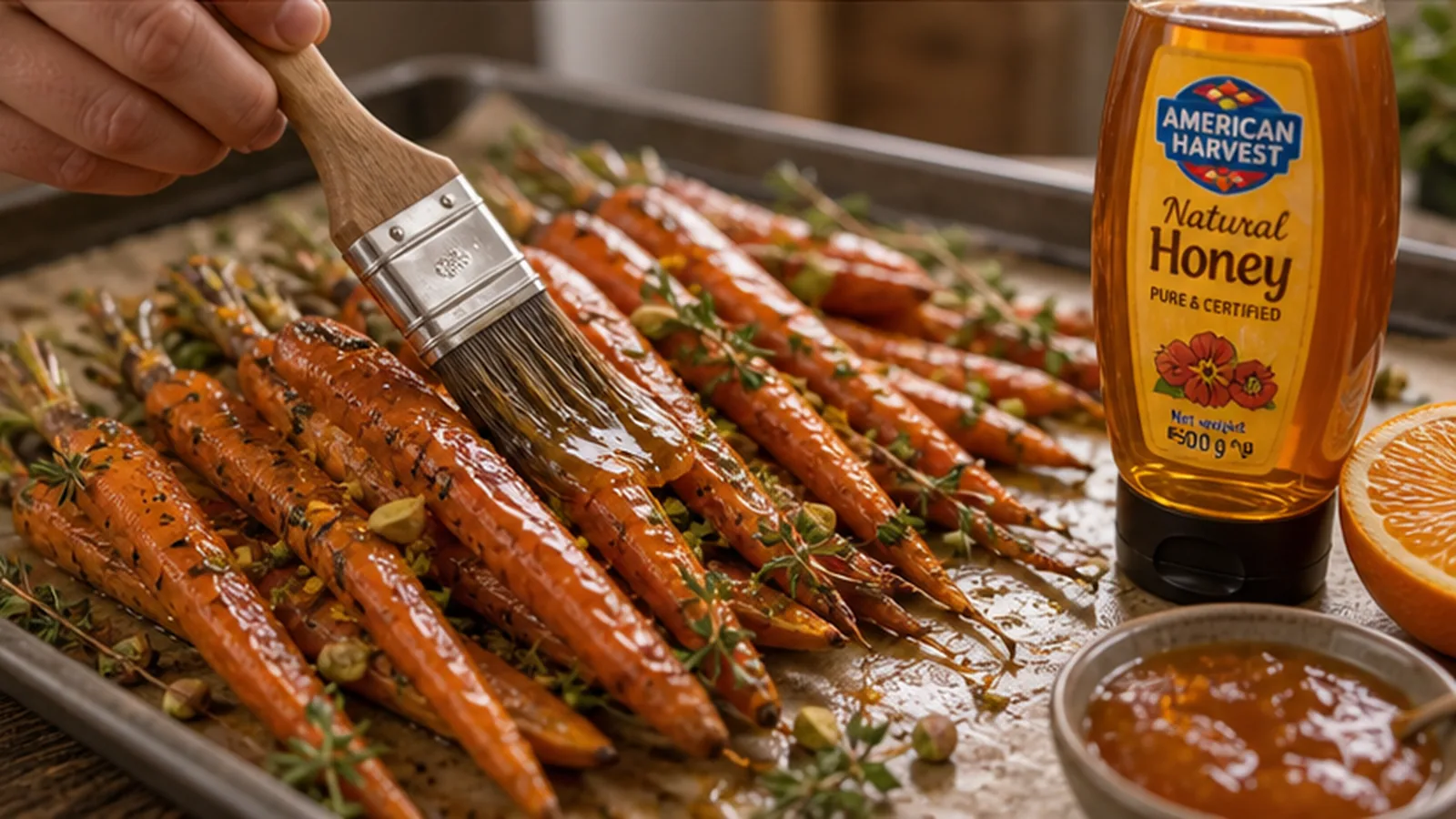 392 Apricot Jam Glazed Roasted Carrots Scene 2