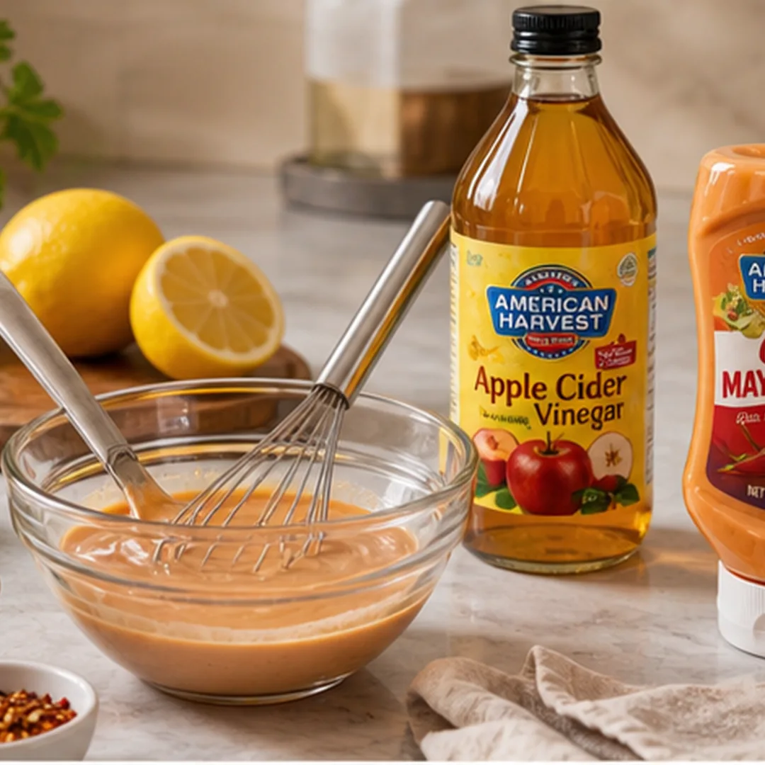 American Harvest pantry sauce ingredients styled for quick weeknight cooking.