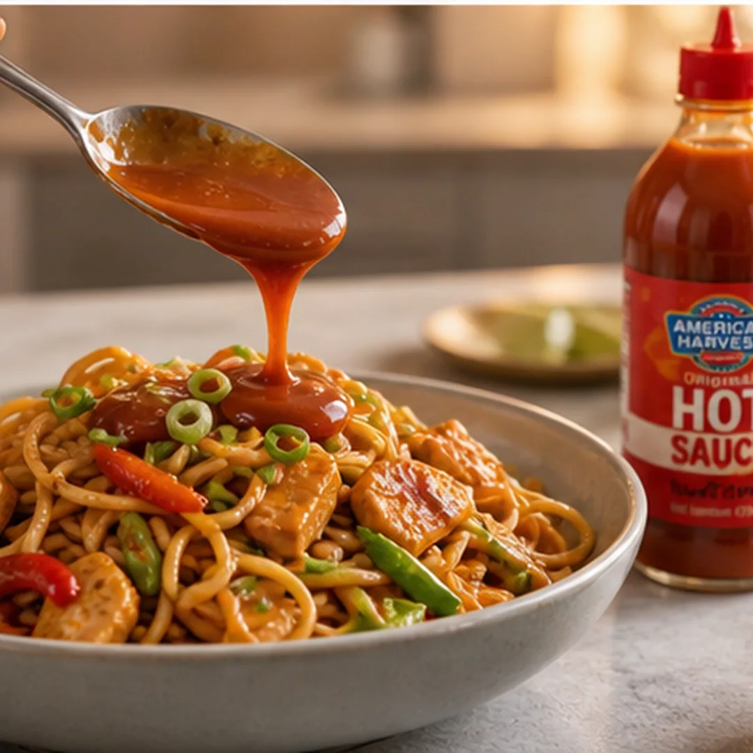 American Harvest sauce used naturally in an easy weeknight meal.