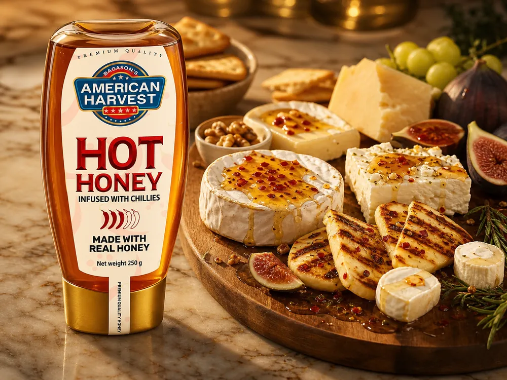 Lift cheese boards with American Harvest hot honey