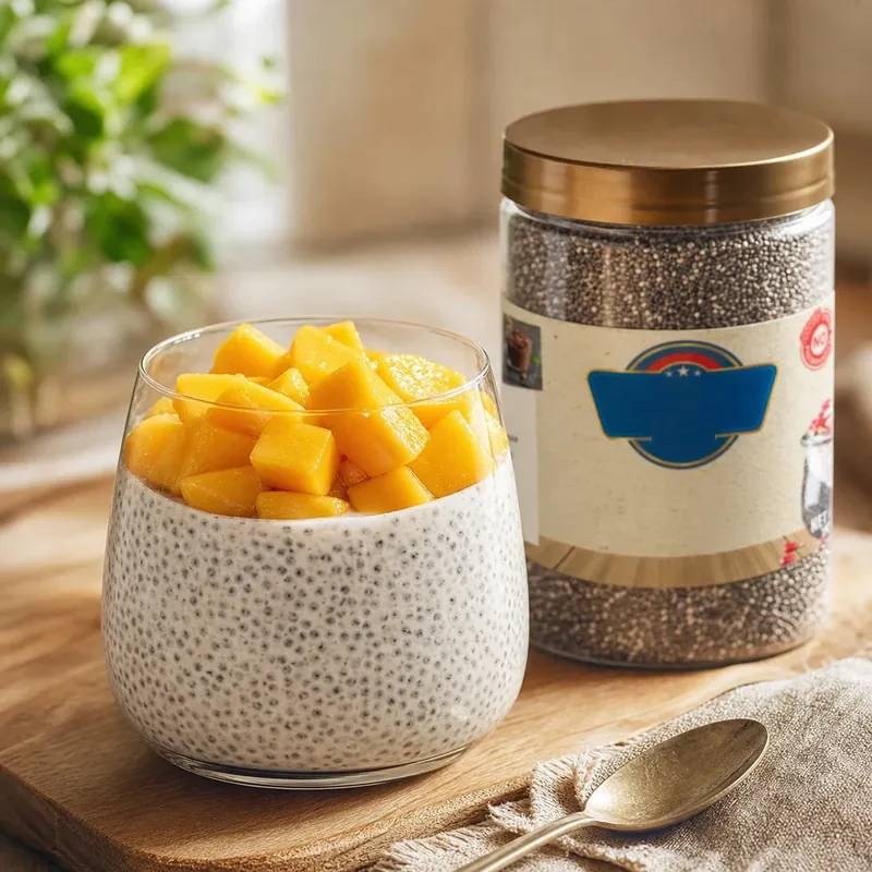 Chia pudding with mango