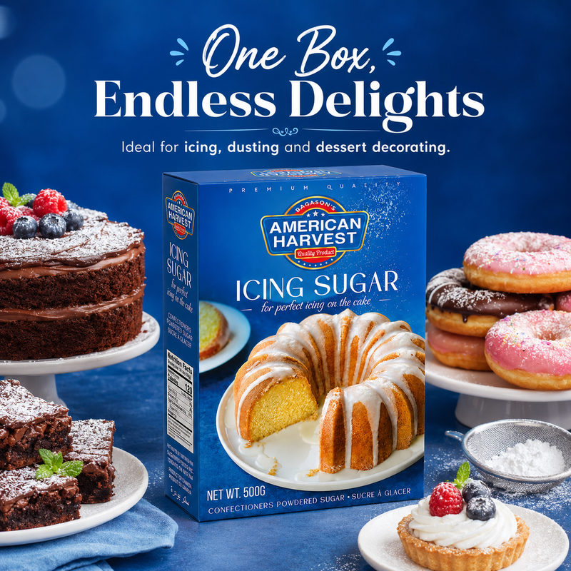 AH Icing Sugar 500g - Square - One Box Endless Delights