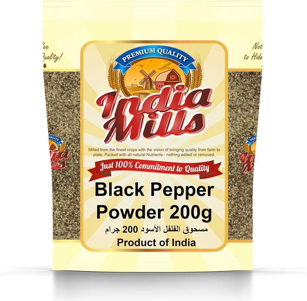 INDIA MILLS BLACK PEPPER POWDER (24X200GM)
