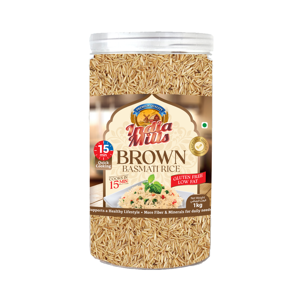 INDIA MILLS BROWN BASMATI RICE (12x1kg)
