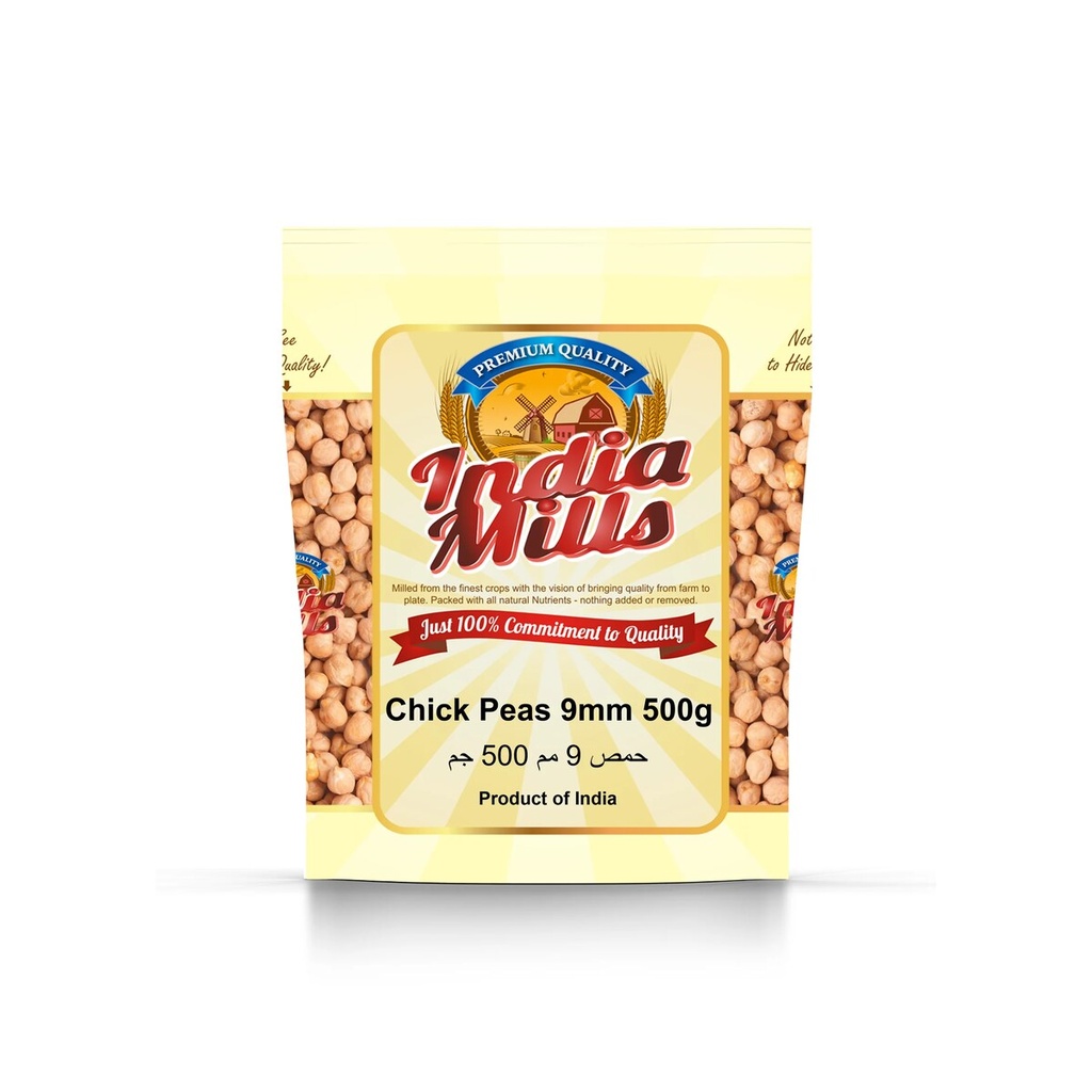 INDIA MILLS CHICK PEAS 9MM (20X500GM)
