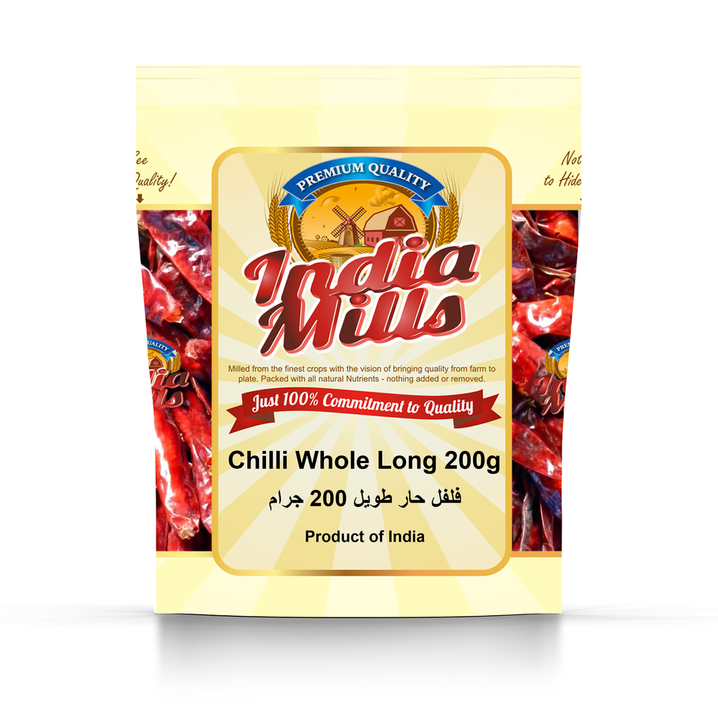 INDIA MILLS CHILLI WHOLE LONG (24x200g)
