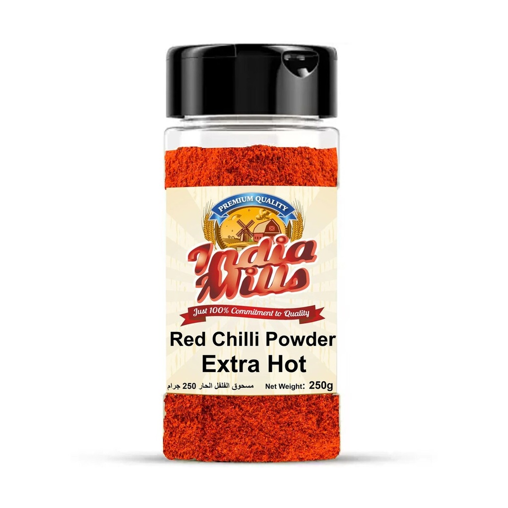INDIA MILLS Jar Red Chili Powder - Extra Hot (24x250GMS)