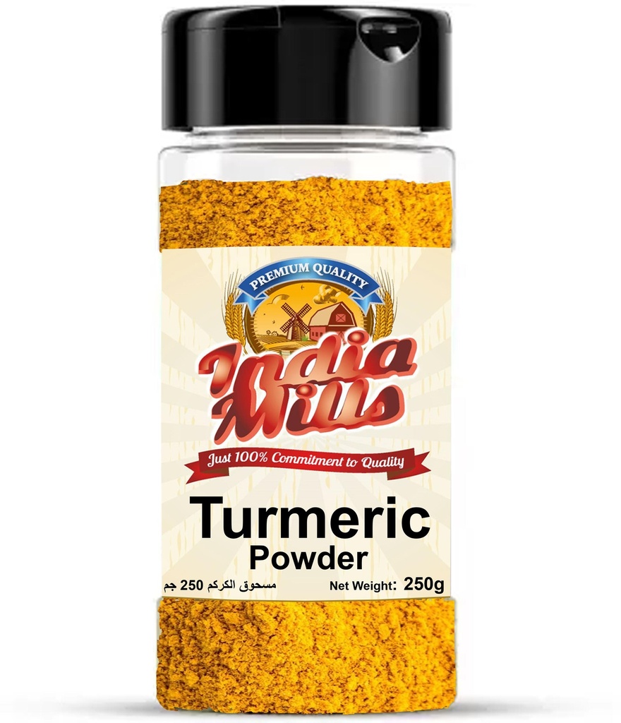INDIA MILLS Jar TURMERIC Powder 24x250GMS