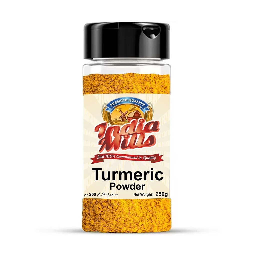INDIA MILLS Jar TURMERIC Powder 24x250GMS