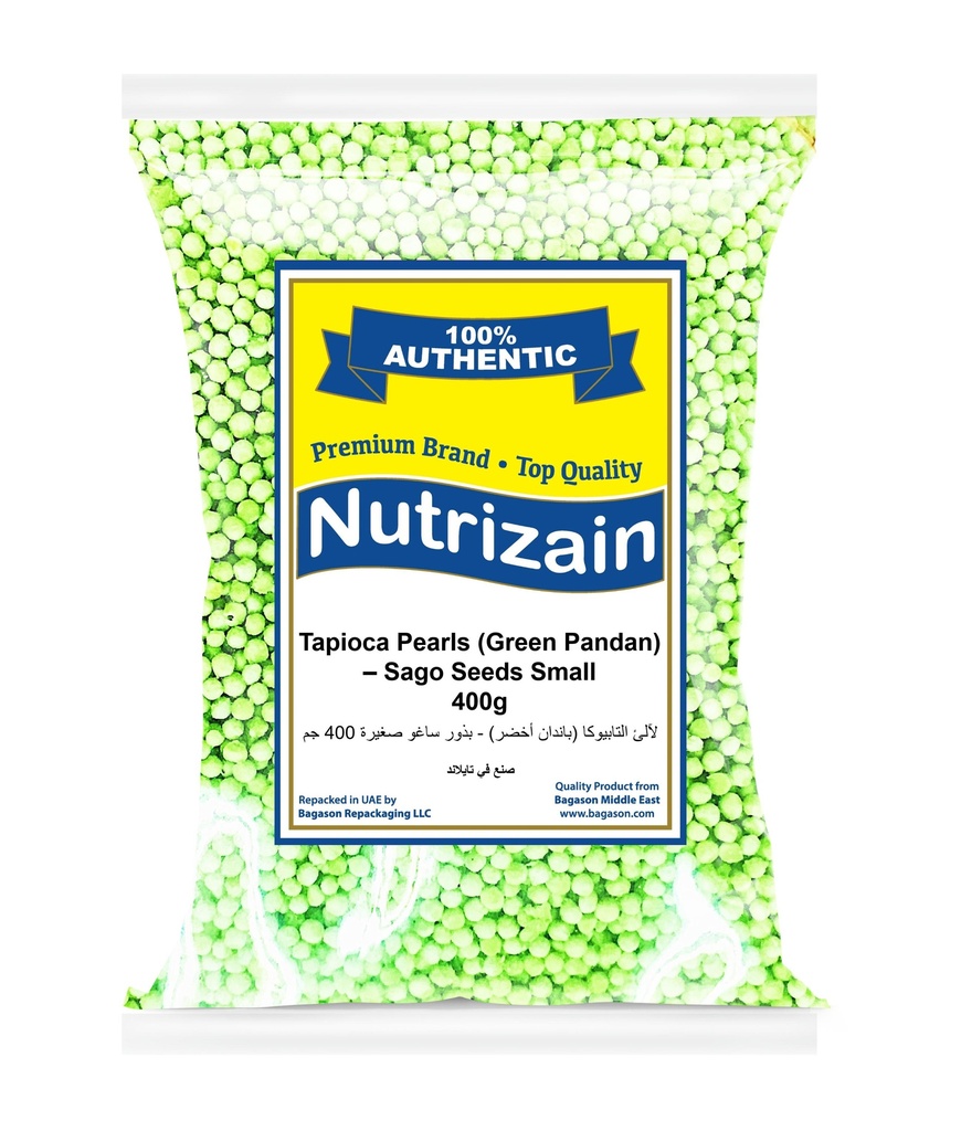 Nutrizain Tapioca Pearl (Green PANDAN) Small(20x400gm)