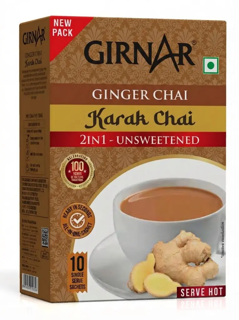 Girnar Ginger 2in1 Premix Tea (10 Sachets)(80gx36)