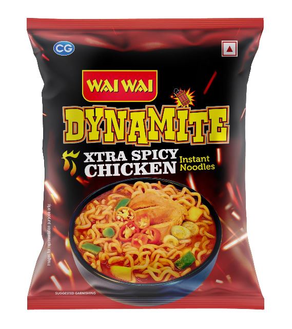 Wai Wai Dynamite Chicken Noodles - Extra Spicy (10x100g)
