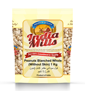 INDIA MILLS	Peanuts Blanched Whole (Without Skin) (12X1KG)