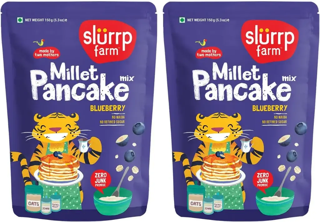 Slurrp Farms Millet Pancake Mix: Blueberry 2Pack (2x150 gms)