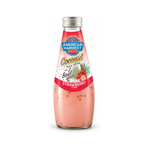 [AH-7] AH Coconut Milk Strawberry With Basil Seed (24x290ml)