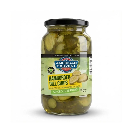 [AH-162] AH Hamburger Dill Chips Sliced Gherkins Pickle (12x710g)