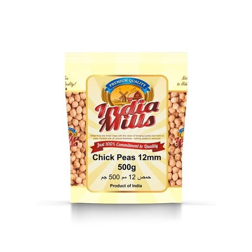 [IM-011] INDIA MILLS CHICK PEAS 12MM (20X500GM)