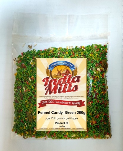 [IM-092] INDIA MILLS FENNEL CANDY-GREEN (24x200g)