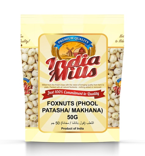 [IM-187] INDIA MILLS Foxnuts Phool Patasha Makhana 50g