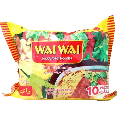 [WW-8] Wai Wai Chicken Noodle Flavor 10Pack (6x10x75g)