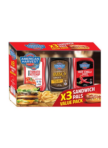 [OP-152] AH Original BBQ Sauce 340g + Ketchup 340g + Hot Chilli Sauce 340g Pack of 3