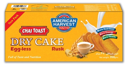 [AH-191] AH Premium Eggless Dry Cake Rusk (12x300g)