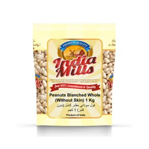 [IM-207] INDIA MILLS	Peanuts Blanched Whole (Without Skin) (12X1KG)